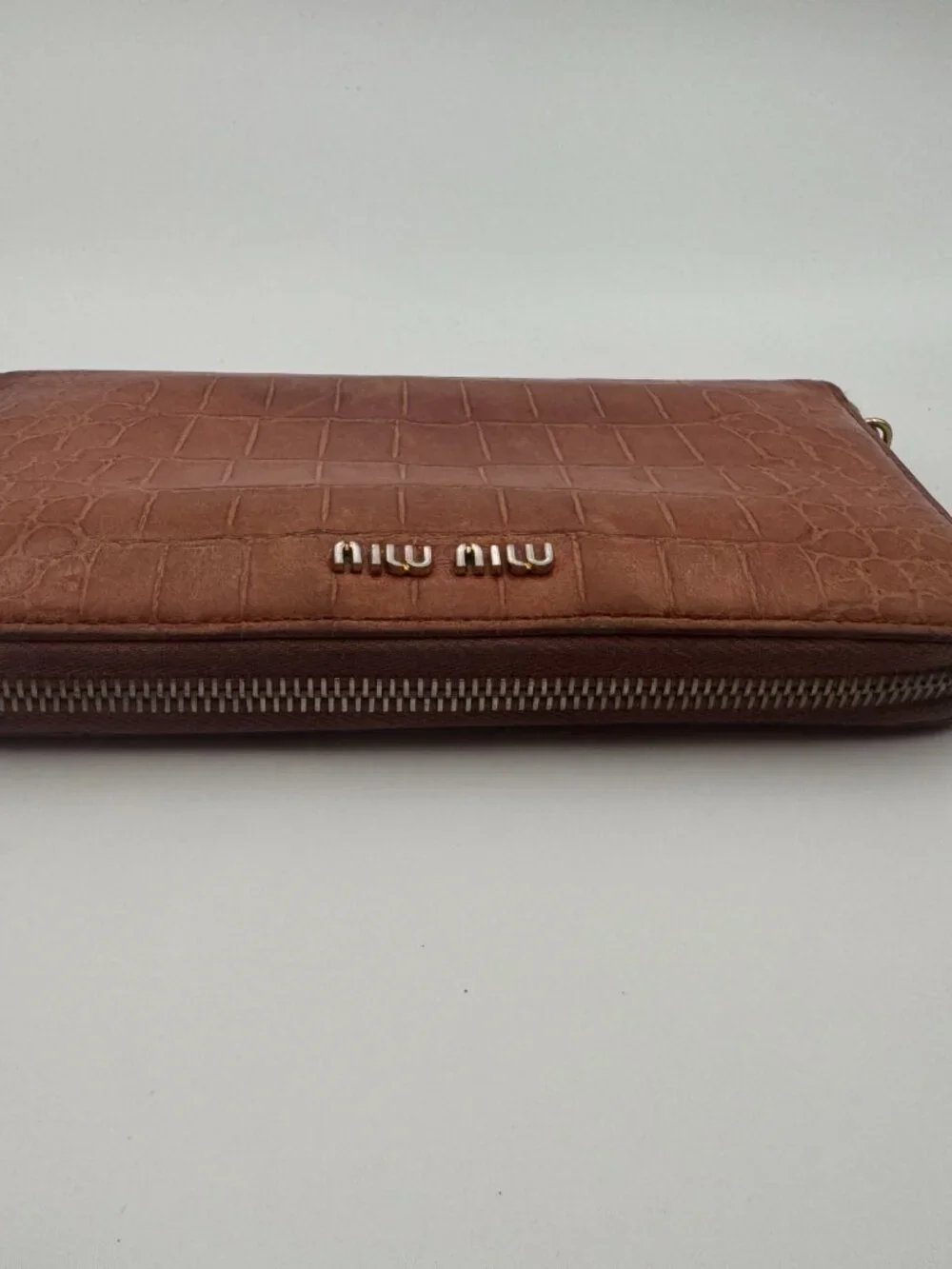 Miu Miu Crocodile Zipper Wallet